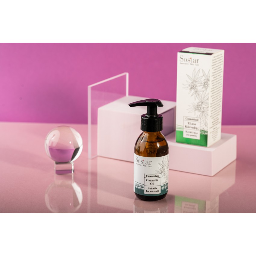 Massage oil with cannabis oil
