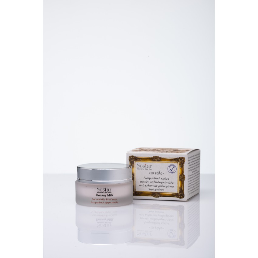 Anti-wrinkle eye cream with donkey milk