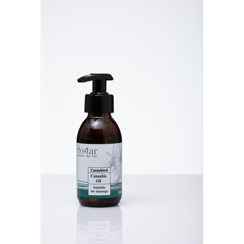 Massage oil with cannabis oil