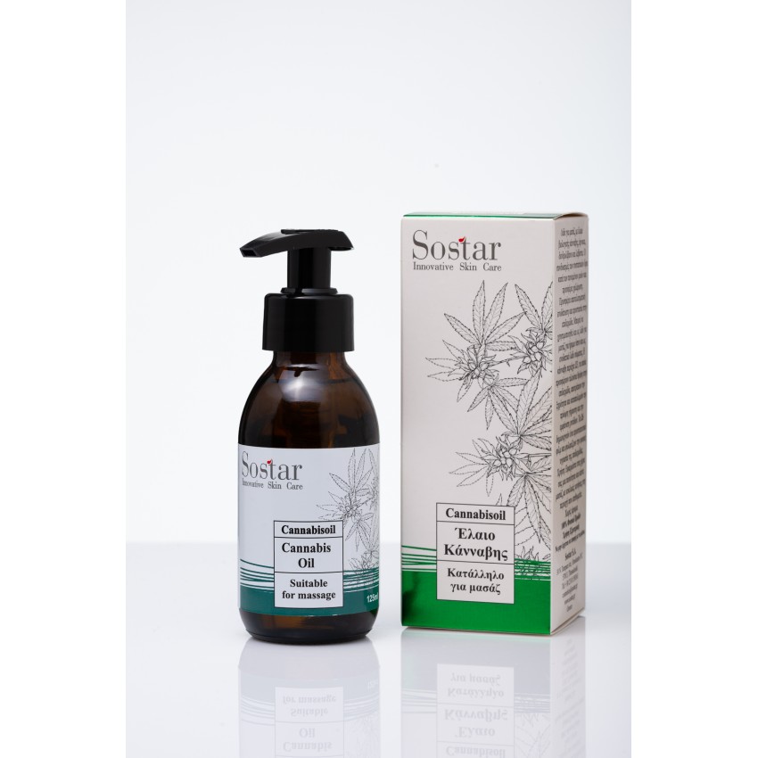 Massage oil with cannabis oil