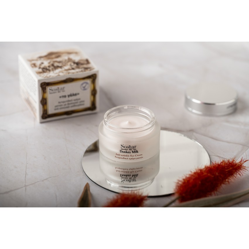 Anti-wrinkle eye cream with donkey milk